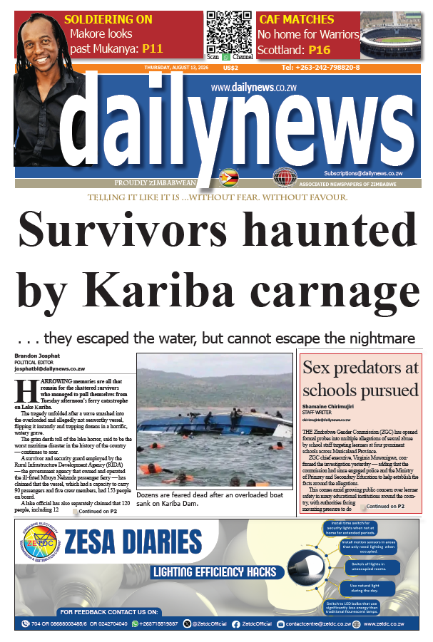 Thursday 13 August 2026